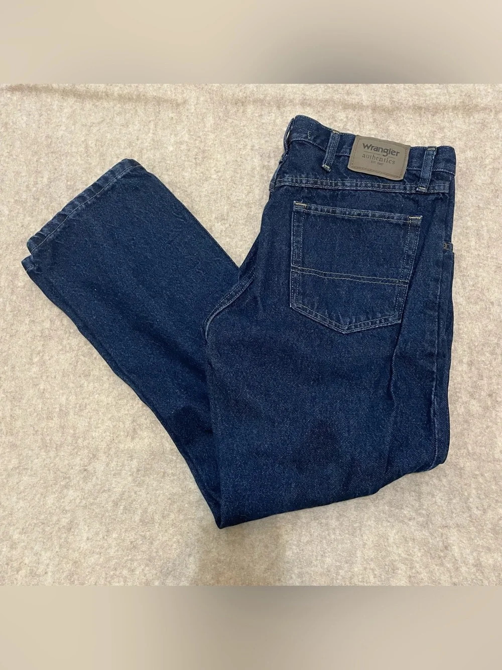 WRANGLER AUTHENTICS 35X29 DARK WASH STRAIGHT JEANS NWOT